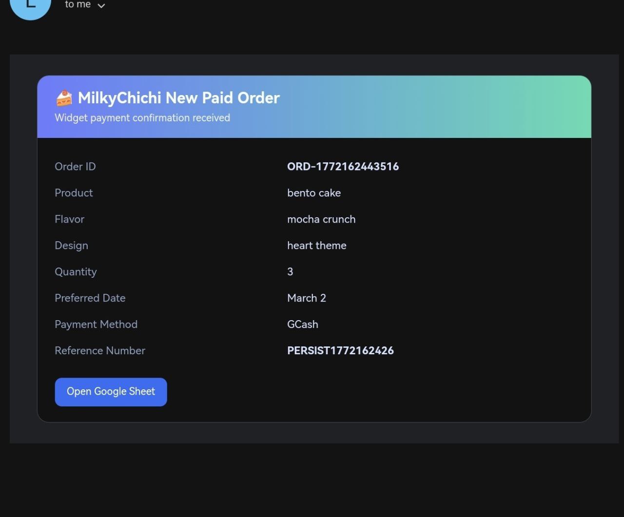 MilkyChichi Gmail notification